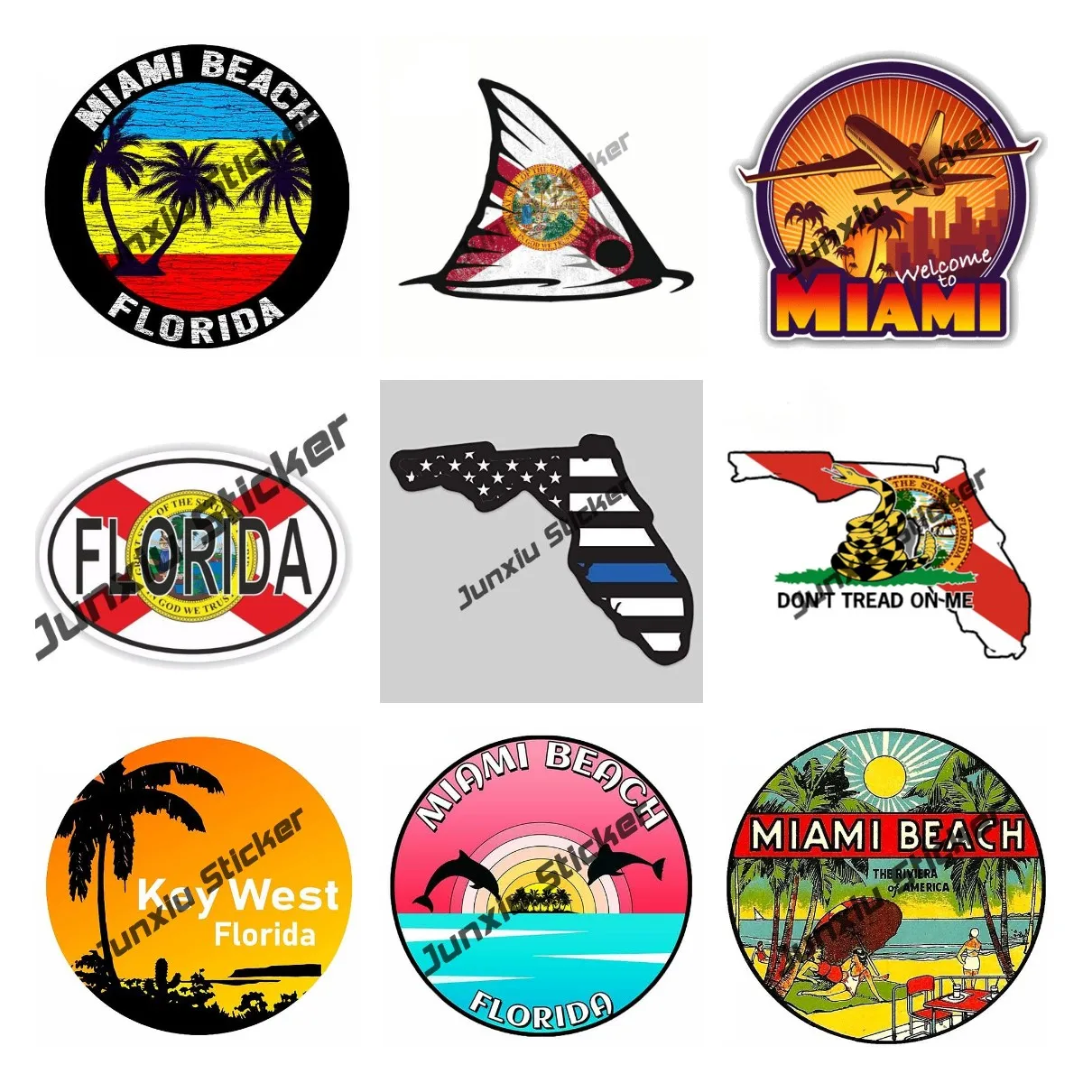 Laptop Accessories Logo - Yaratıcı Florida bayrağı Sticker vinil çıkartması