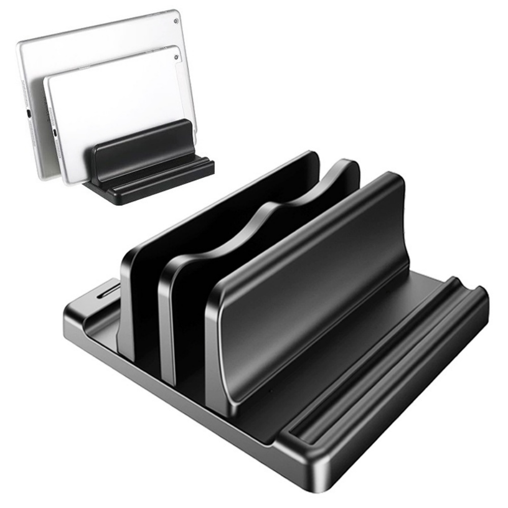Laptop Stand Riser - Tek/Çift Yuvalı Dikey Dizüstü Bilgisayar Standı