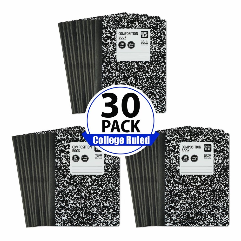 Laptop Accessories Cover - Üniversite Tipi Çizgili Defter Toplu Paket