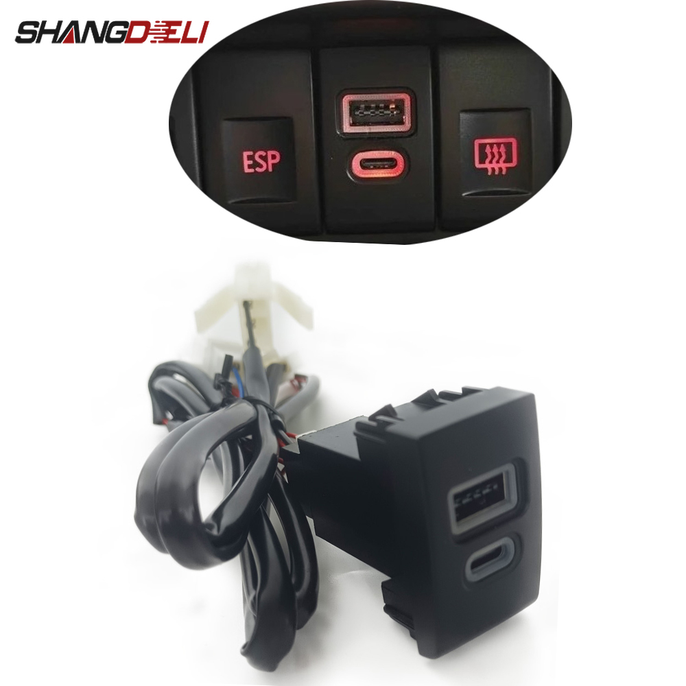 Usb C Power Adapter - 1 adet araba şarjı soketi QC3.0