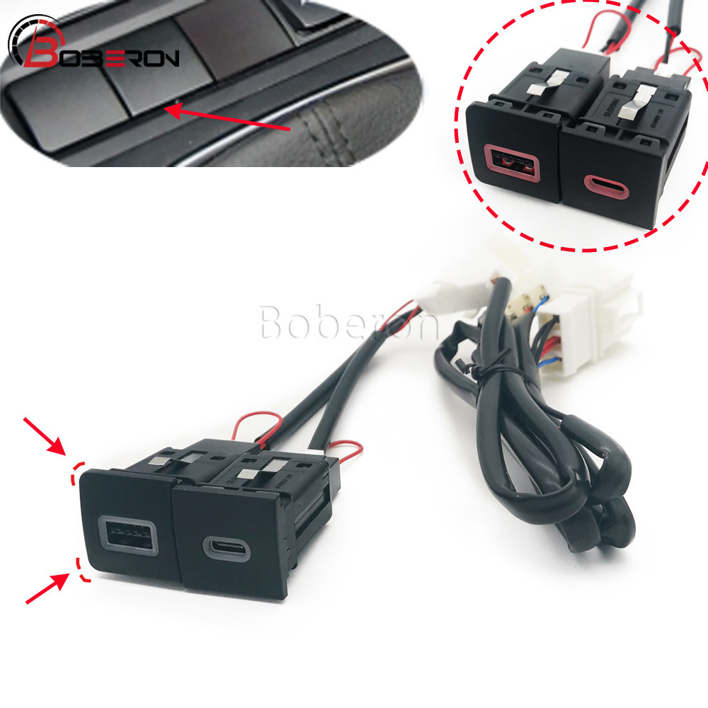 Usb C Power Adapter - Kırmızı LED'li Hızlı Araç Şarj Soketi