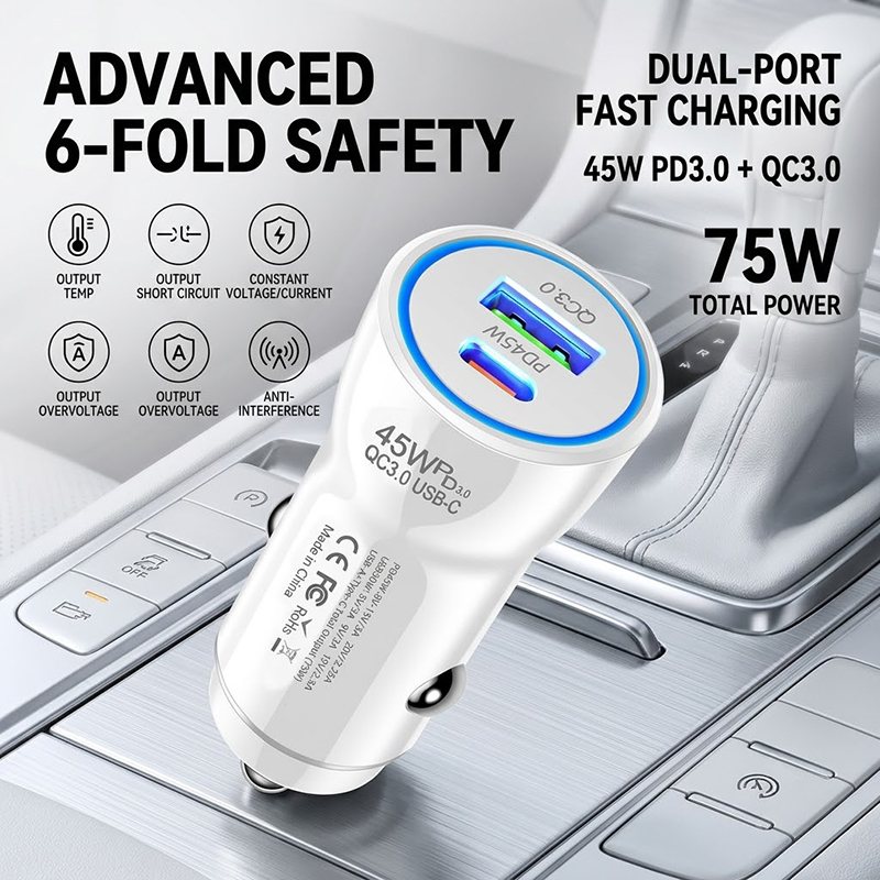 Usb C Power Adapter - 45W Hızlı Şarjlı Araç Şarj Cihazı