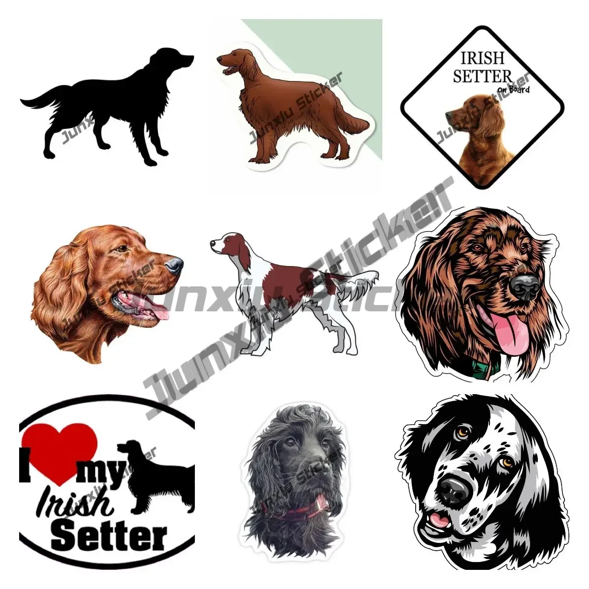 Laptop Accessories Logo - İrlandalı Setter Vinil Çıkartması I Love