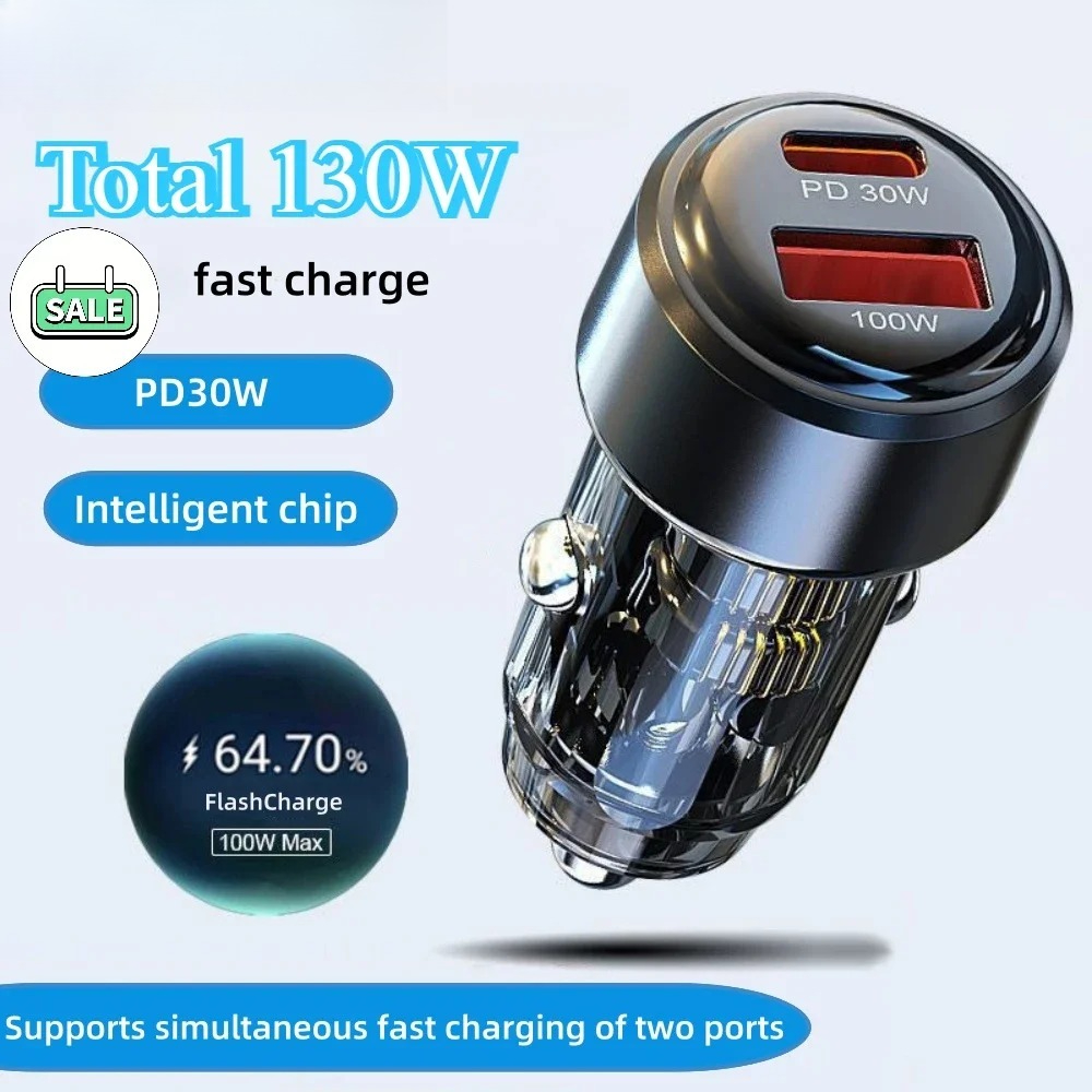 Usb C Power Adapter - Toplam 130W USB Araç Şarj Cihazı