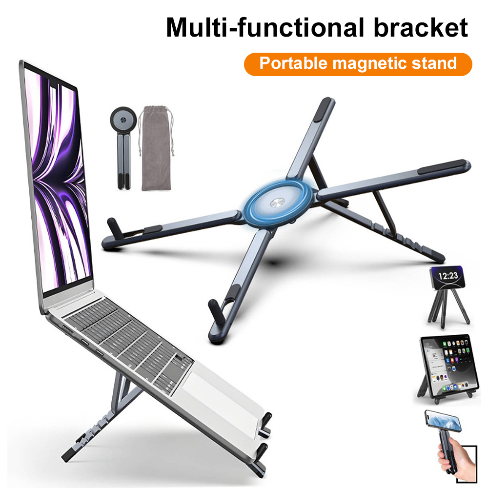 Laptop Ergonomic Accessories - Taşınabilir Manyetik Telefon Tutucu ve Selfie