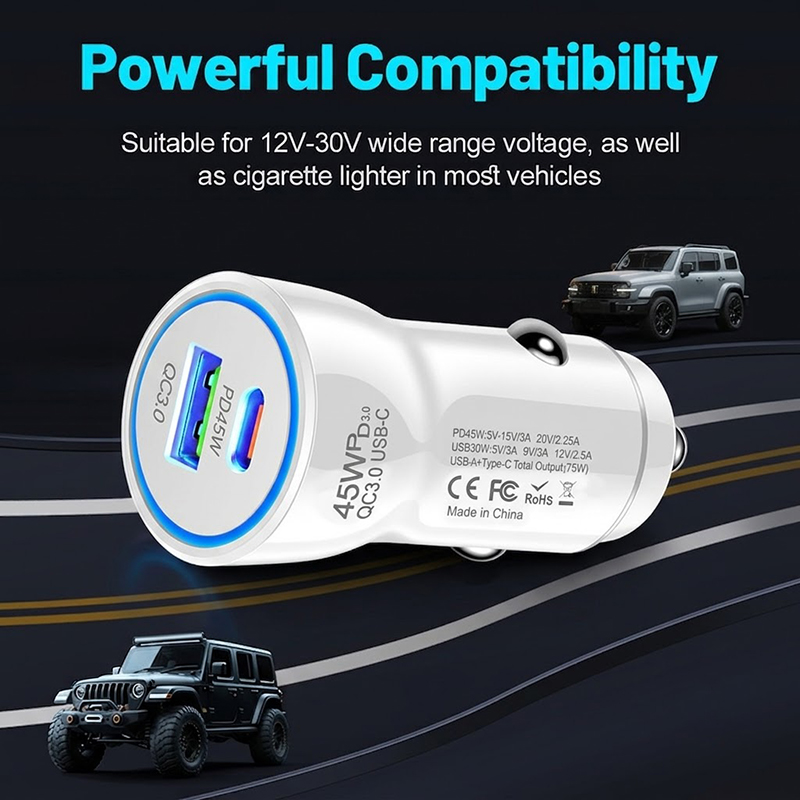 45W Hızlı Şarjlı Araç Şarj Cih - Usb C Power Adapter incelemesi ve fiyatı