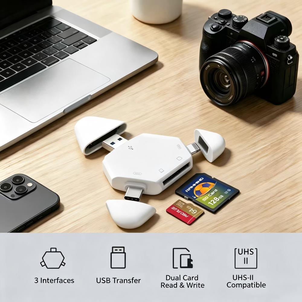 3'ü 1 Arada Hafıza Kartı Okuyu - Laptop Ergonomic Accessories incelemesi ve fiyatı