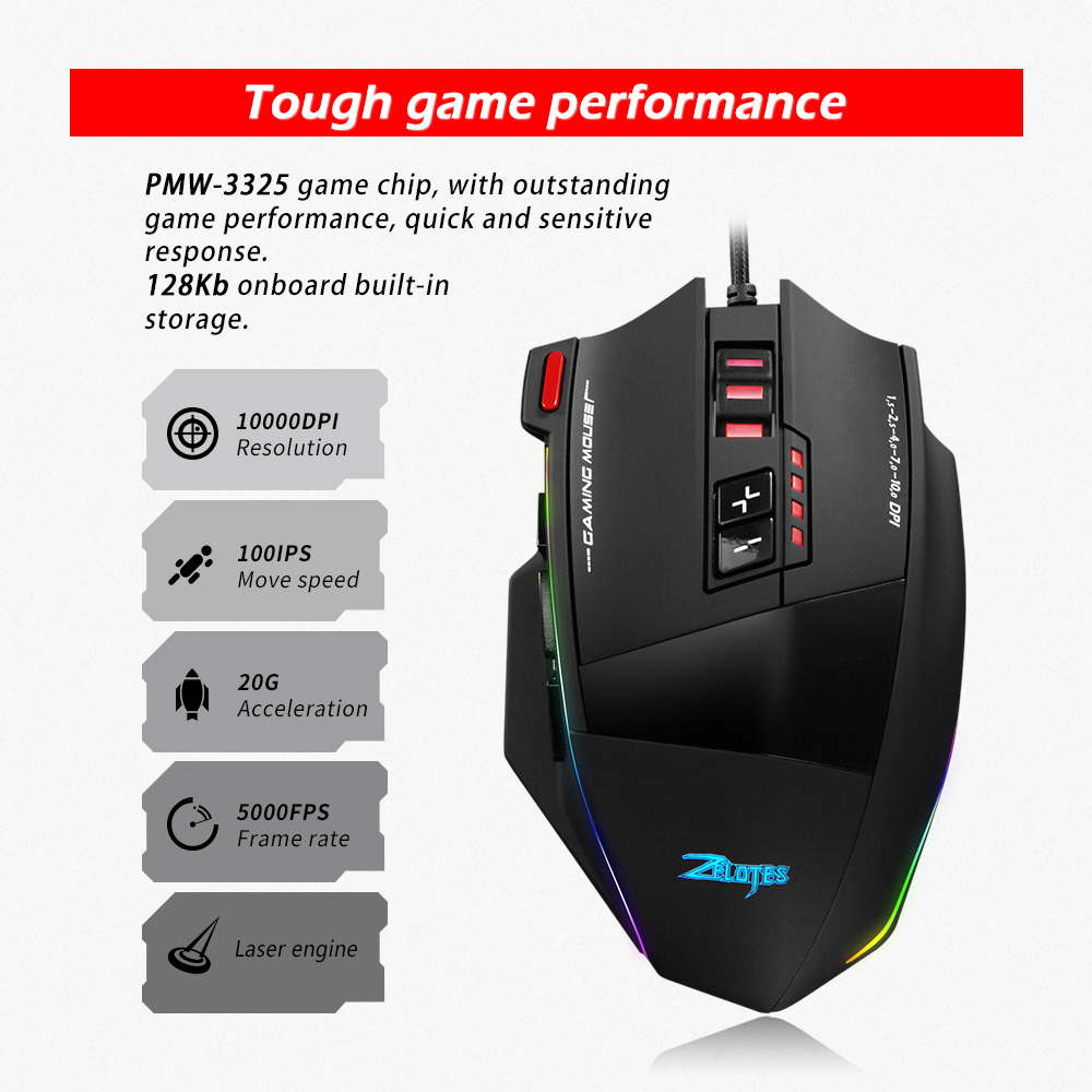 ZELOTES C13 Kablolu Mouse 1000 - Laptop Accessories Rgb incelemesi ve fiyatı