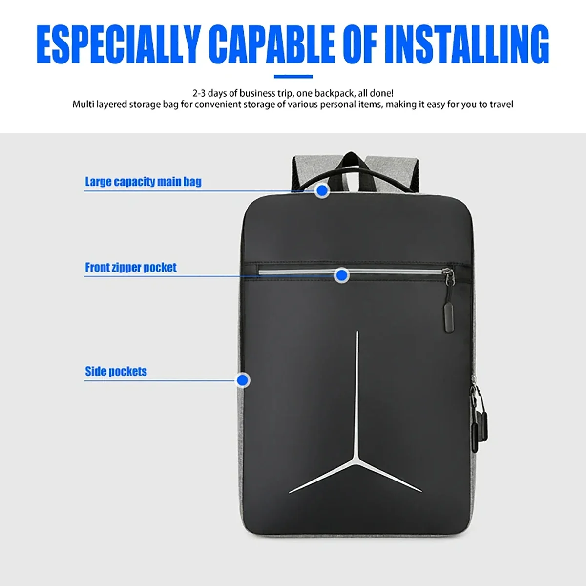 Moda Hırsızlığa Karşı USB Giri - Laptop Bag Waterproof incelemesi ve fiyatı